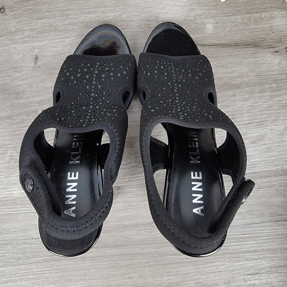 ANNE KLEIN Rebekah embellished Cylinder Heel Sandal - Picture 3 of 11